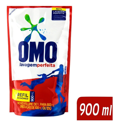 Sabao Liquido Omo Lavagem Perfeita Sache Refil 900 Ml