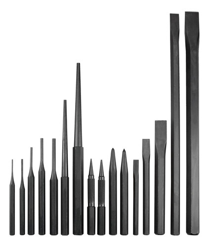 Juego De Puntos, Punzones, Cinceles Y Botadores, 16 Piezas U