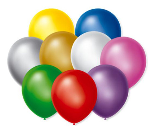 Balão São Roque Número 7 Sortido Cintilante 50 Unidades