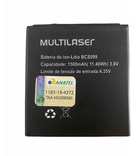 Ba-ter-ia Multilaser Bcs099 Original C/garantia