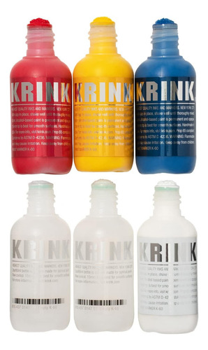 Krink Paint Marker Custom K-60 Kit Con 4 Colores Y 2 Vacíos