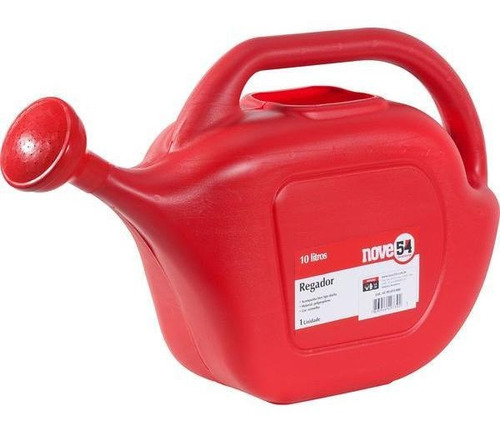 Regador Plástico 10l Vermelho Nove54