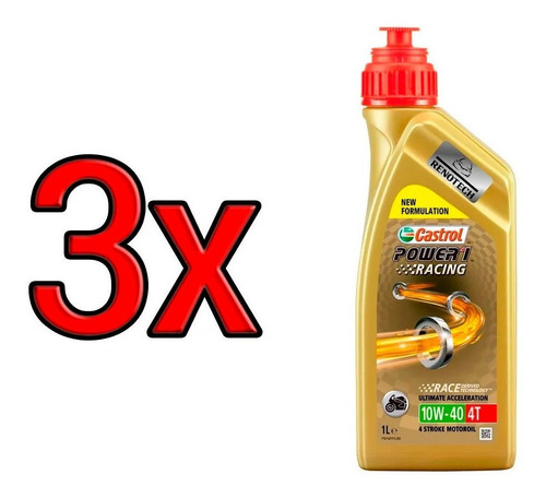 Oleo Castrol 10w40 Sn Power 1 4t Sintetico Jaso Ma02 Motos