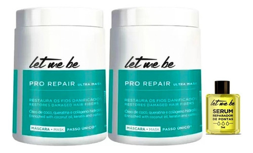 Kit 2 Let Me Be Botox Pro Repair Sem Formol  De 1kg Cada