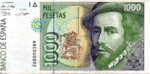  1000 Pesetas España 1992 Billete Coleccion