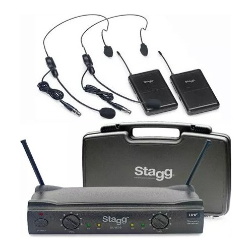 Microfono Vincha Inalambrico Doble Sistema Stagg Uhf