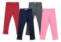 Comprar Pack X 4 Calzas Largas Nena Lisa Algodón Con Lycra T 3 Al 12