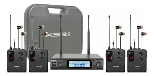 Monitor De Palco Quadruplo Ponto Sem Fio In Ear Ksr Psm400-4 Cor