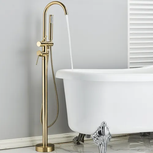 Grifo Mezcladora De Piso Bañera Tina Baño Llave Para Tina Meses