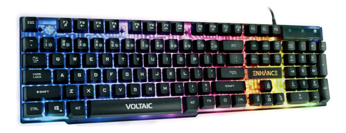 Enhance Voltaic 2 - Teclado De Membrana Retroiluminado Led C