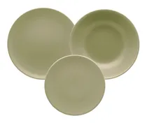 Comprar Set X18 Platos Unni Ceramica Oxford Vajilla Modelos Satinado