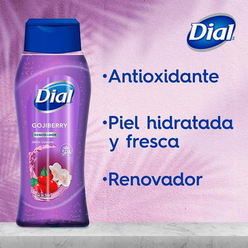 3 Jabón Líquido Corporal Dial Goji Berry 354ml