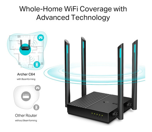 Router Tp-link Archer C64 Dual Band 2.4g Y 5g Gigabit Ac1200