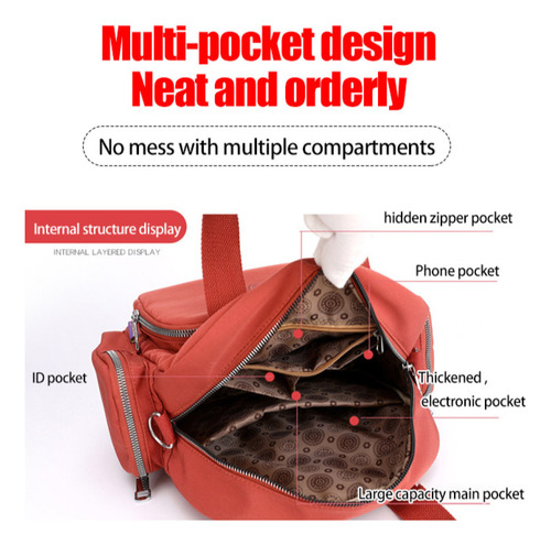 Mochila Bandolera Multifuncional, Flexible Y Resistente