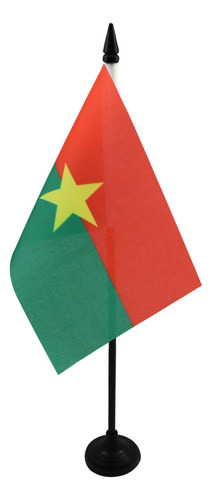 Bandera Burkinabe Burkina Faso - Bandera De Mesa (3.9 X 5.9 