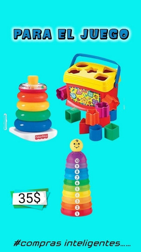 Juegos Didactios Fisher Price Para Bebes (juego De 3 Pzas)