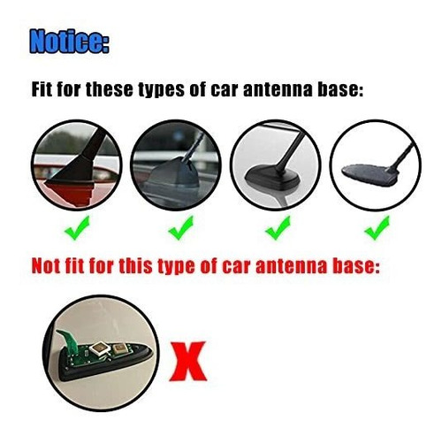 Antena Aleta Tiburon Para Vehiculo Radio Am Fm Color