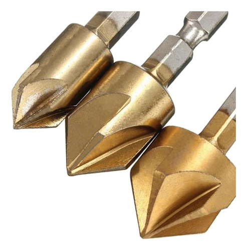 Broca Avellanada Hss Con Vástago Hexagonal De 1/4 Pulgadas,