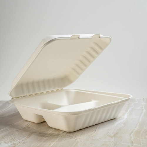 Recipientes Para Alimentos Green Wave 9x9x3, 3 Compartimento