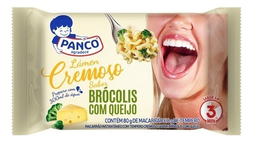 Macarrão Instantâneo Lámen Brócolis com Queijo Panco Cremoso Pacote 88g