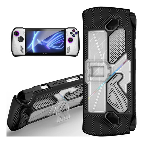 Funda Tpu Rígida Asus Rog Ally Con Soporte + Mica