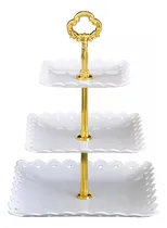 Comprar Exhibidor De 3 Niveles Para Pastelería Cupcakes Postres Bco