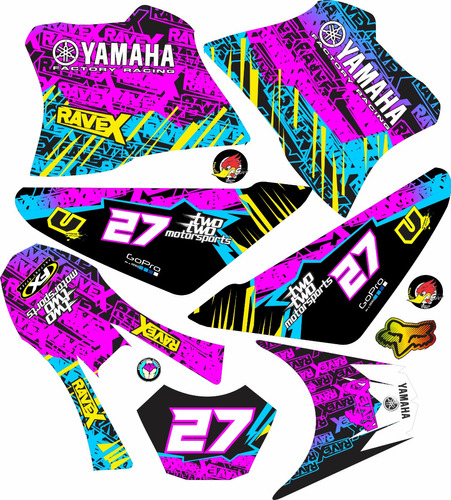 Calcos Para Yamaha Xtz 125 Moto Completa Racing