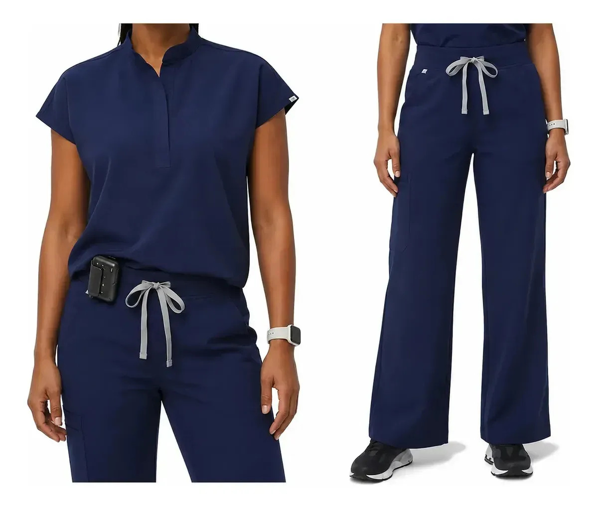 Ambo Quirúrgico Pulso para Mujer - 2 Piezas, Talle XXL, Azul Marino