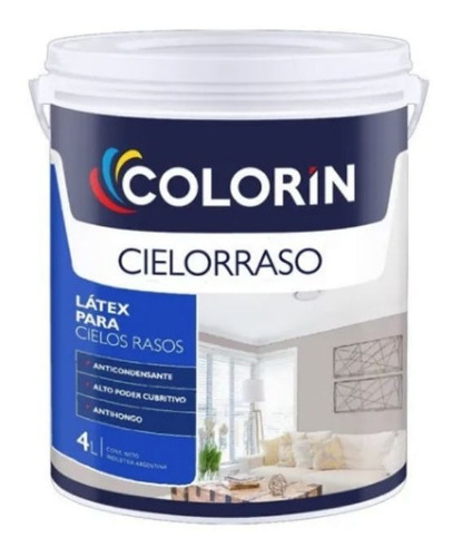 Anti Hongo Interior Colorin Látex Para Cielo Raso X 4 Lts.