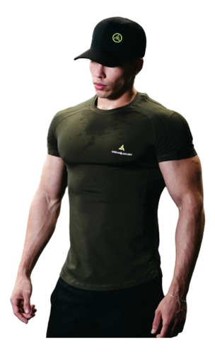 Remera Deportiva Hombre Gym Crossfit - Rmdf Verde