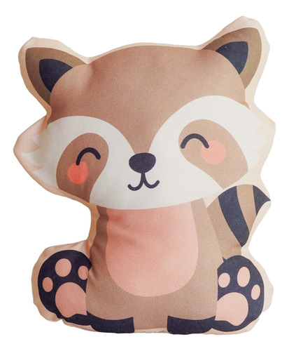 Almohadon Apego Infantil Bebe Niños Animales Mapache