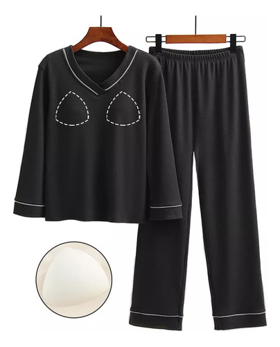 Pijama De Mujer Pantalones De Pijama De Algodón 2 Piezas