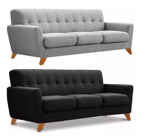 Sillon Sofa Retro Vintage 3 Cuerpos Placa Soft Varias Telas!