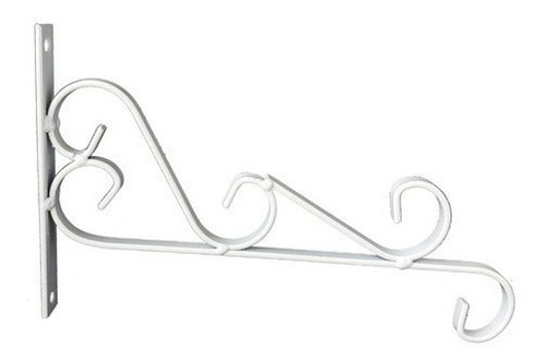 Gancho Suporte Rústico P/ Plantas De Parede 25cm Branco