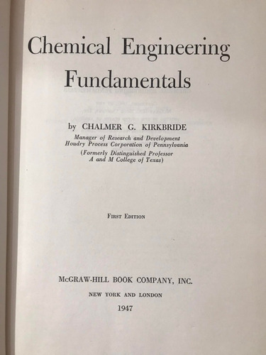 Chemical Engineering Fundamentals Chalmer G