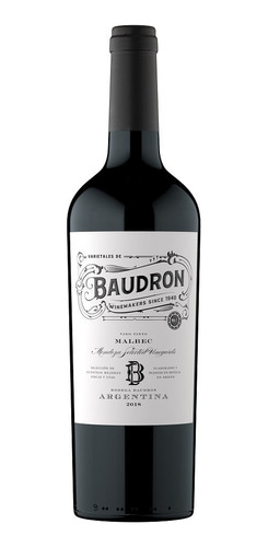 Vino Baudron Malbec 750ml Caja X6 Unidades