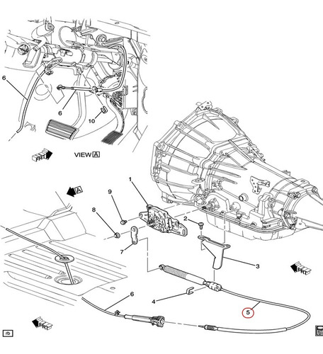 Cable Selector Velocidades Chevrolet Avalanche 5.3 2009