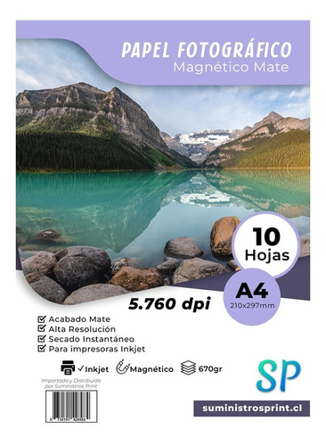 Papel Fotográfico Magnético Mate A4 X 10 Hojas