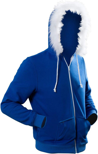 Emisorn Chaqueta Azul Jersey Sudadera Con Capucha Abrigo Cre