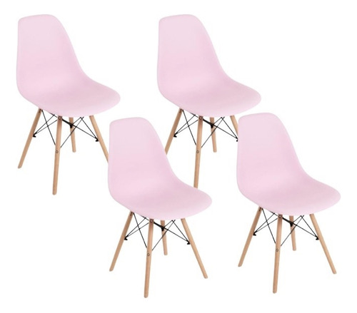 Pack 4 Sillas Eames Para Comedor, Living O Terraza