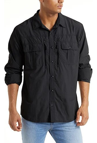 Camisas Tácticas Para Hombre, Camisa De Manga Larga, Bolsill