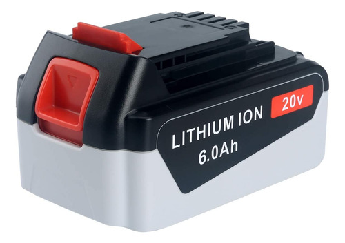 Batería De Litio De 20 V 6,0 Ah Compatible Con Black A...