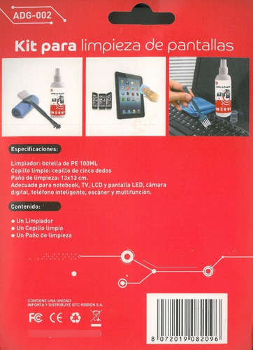 Imagen 2 de 6 de Limpieza Superficie Pantallas Led Celulares Táctiles Display
