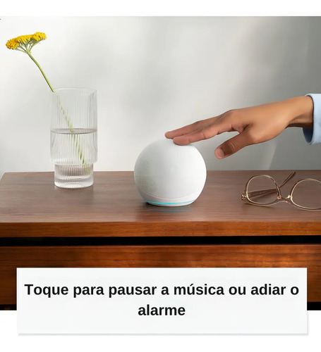 Echo Dot 5 Geração Com Alexa Amazon Cor Branco/Gelo