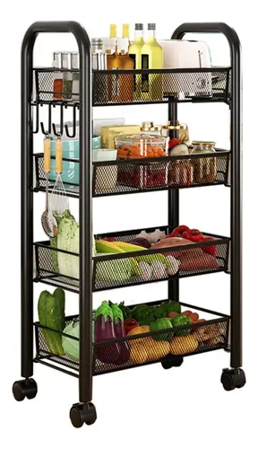 Carrito Rack Carrito De Almacenamiento Con Ruedas, Estantes En Capas, Mul | Cuotas ...