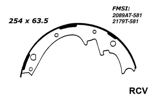 Balata Tambor Trasera Para Ford Club Wagon  1963