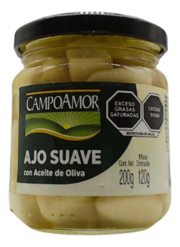 Ajos Suaves En Conserva Campoamor Frasco 200g