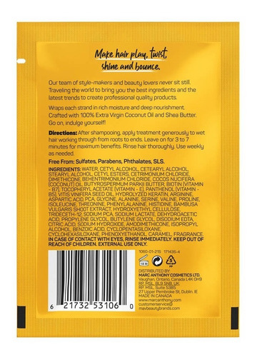 100% Hydrating Coconut Oil & Shea Butter Deep Nourishing Conditioning Treatment 50ml 12pack