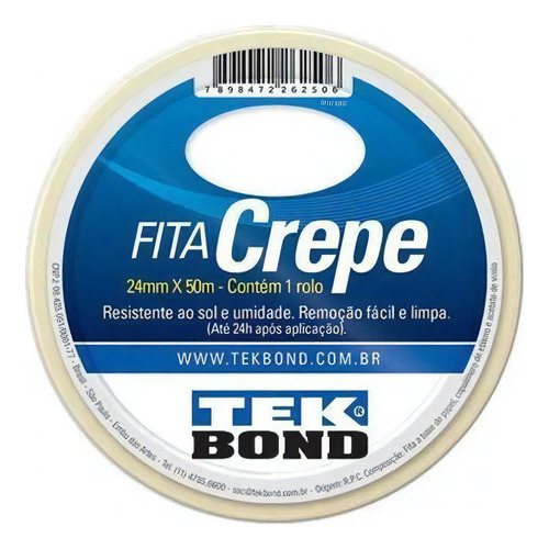 Fita Crepe 24mmx50m Tekbond