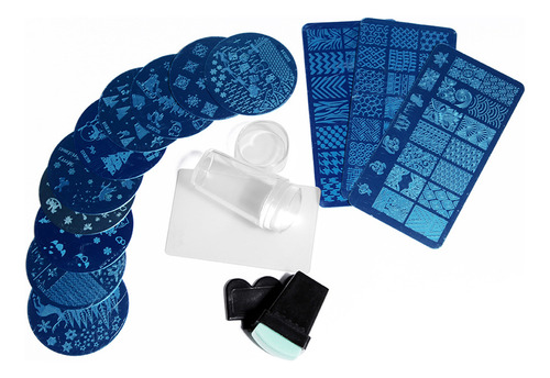 Conjunto De Raspadores Stamp Plate Stamper French Nail Art N